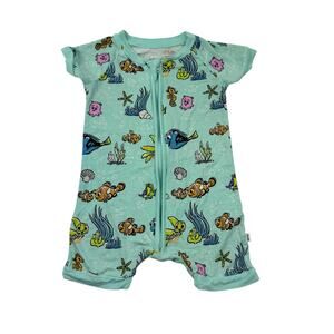 Little Sleepies OG Disney Finding Nemo Bamboo Shortie Zip Sleeper Pajamas, 6/12